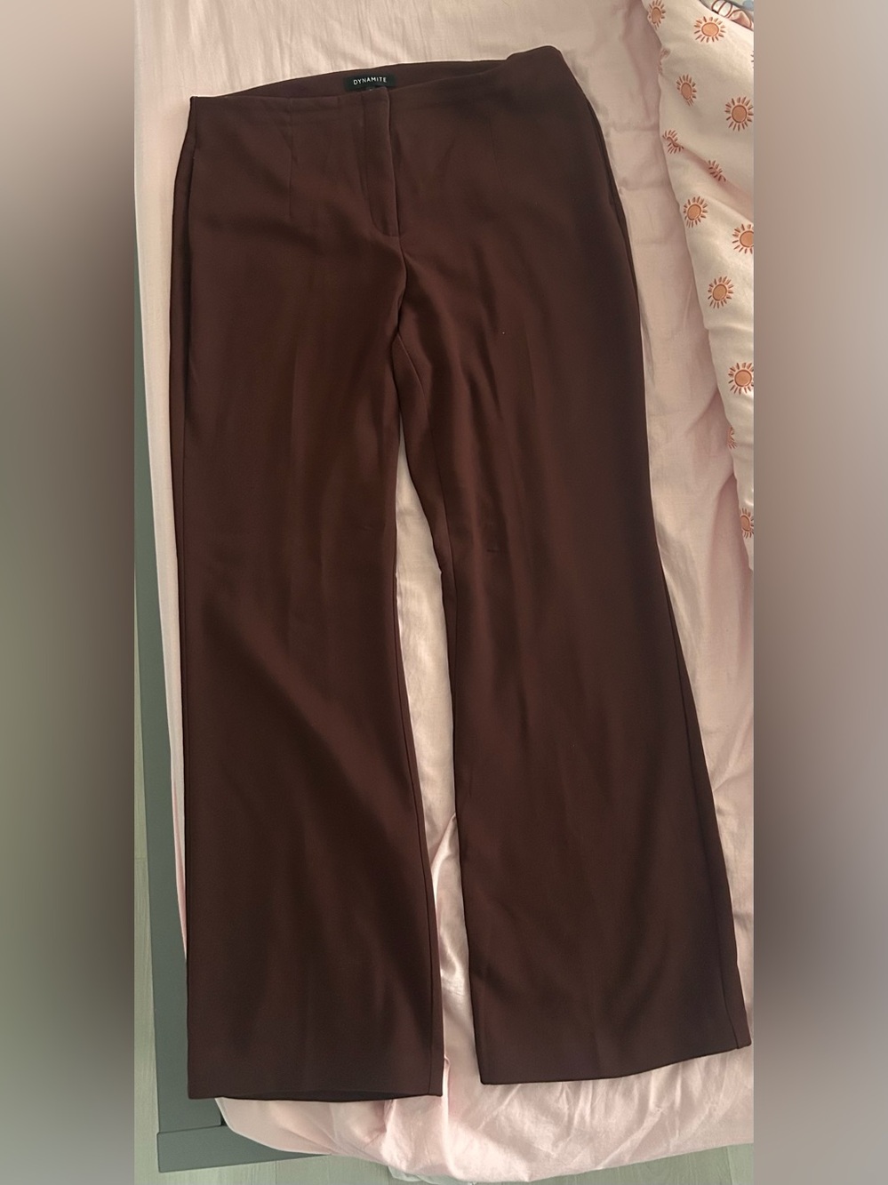 Dynamite Chocolate Brown Wide-Leg Pants